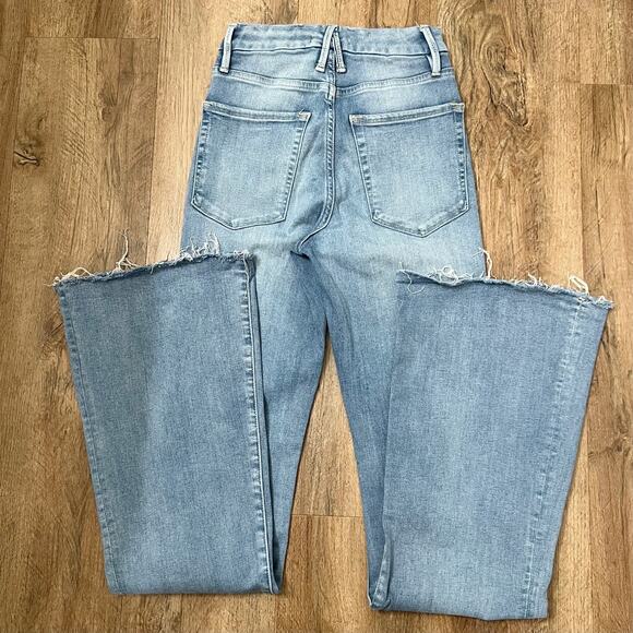 Good American Sky Blue Flare Jeans - Picture 9 of 11